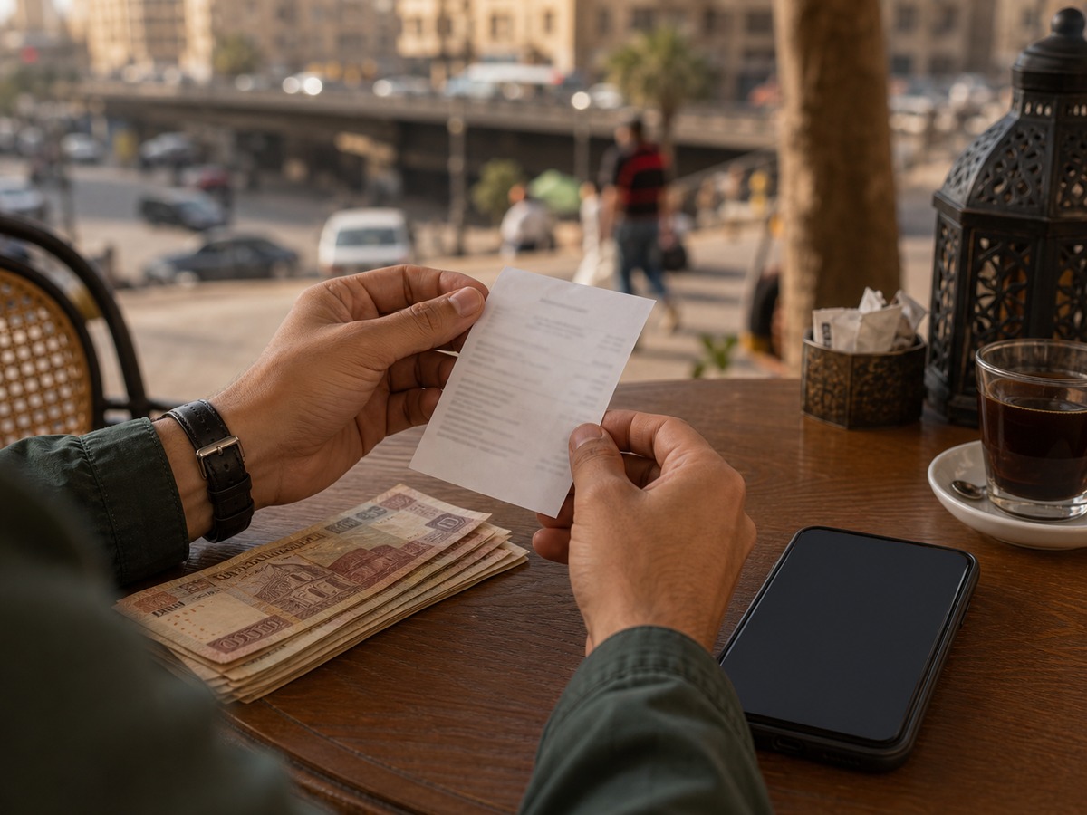 إيصال تحويل محلي ونقود مصرية قبل استخدام Vodafone Cash مع RedotPay